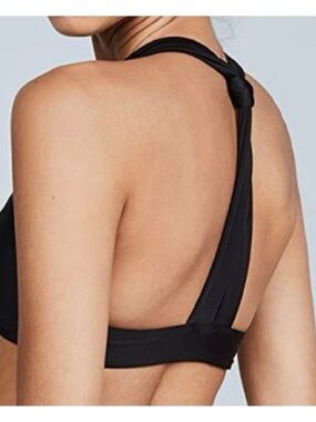 MIKOH Black balboa Tie triangle Bikini Top size L